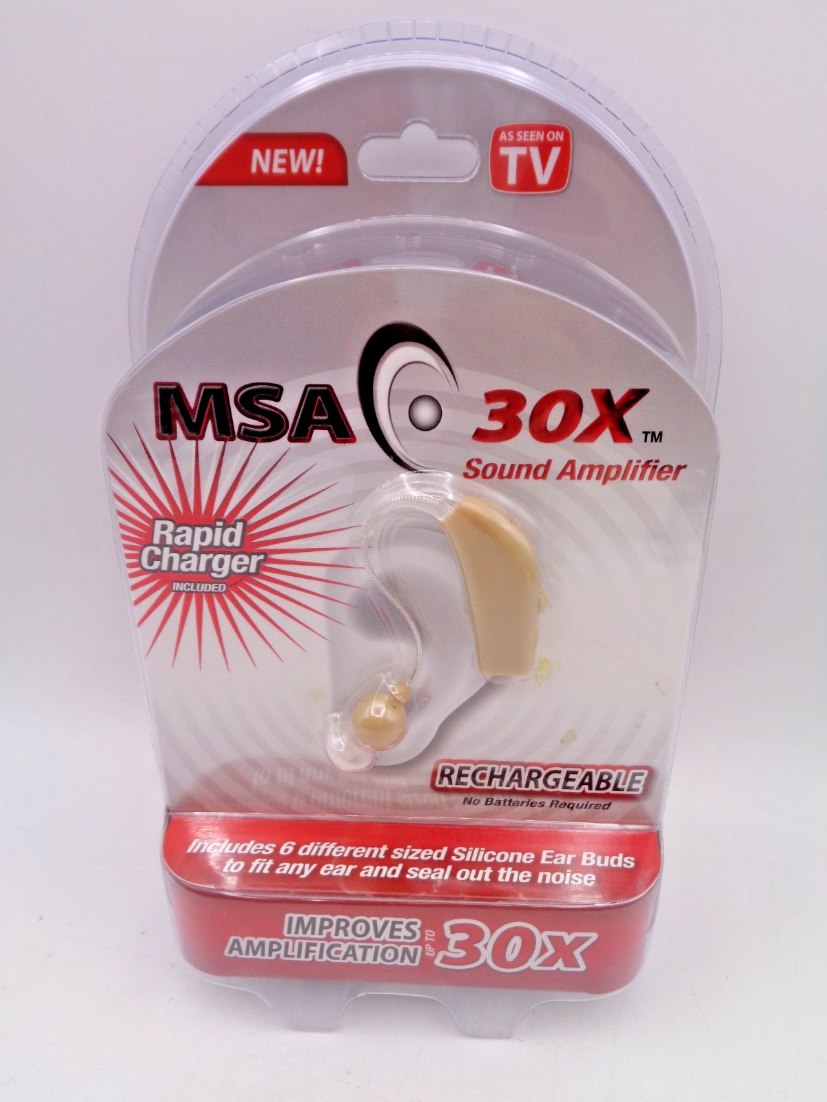 MSA 30X Sound Amplifier Rechargeable Hearing Device NEW As Seen On TV