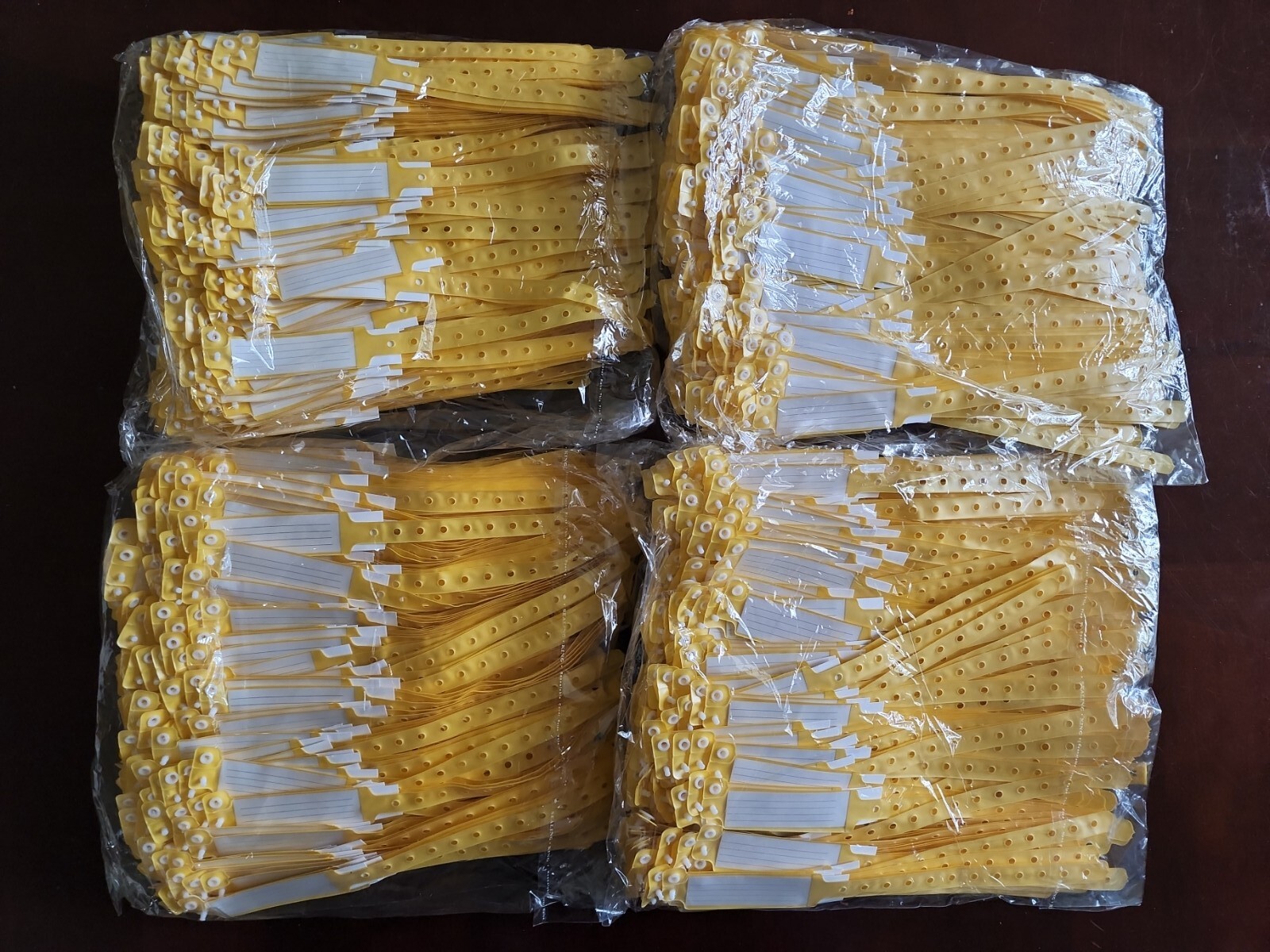 Lot of 1000 Yellow Adult Hospital Patient / Event Insert ID 9″ Wristbands