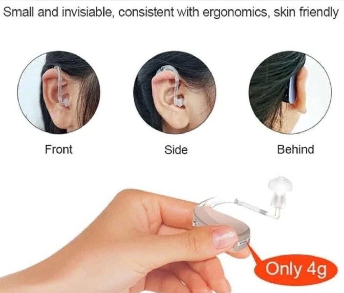 Ting DJ Rechargeable Hearing Aids Amplifier Adjustable Volume Control MSRP $139