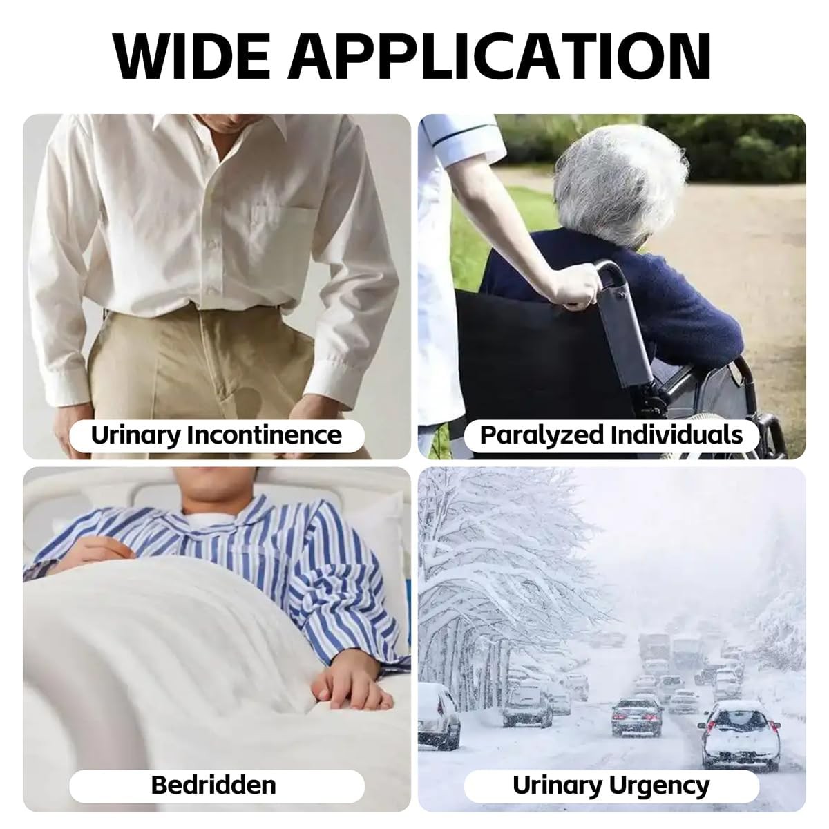Condom Catheters for Elderly Men Age 80 – Wearable Urinal Underwear with Sili…