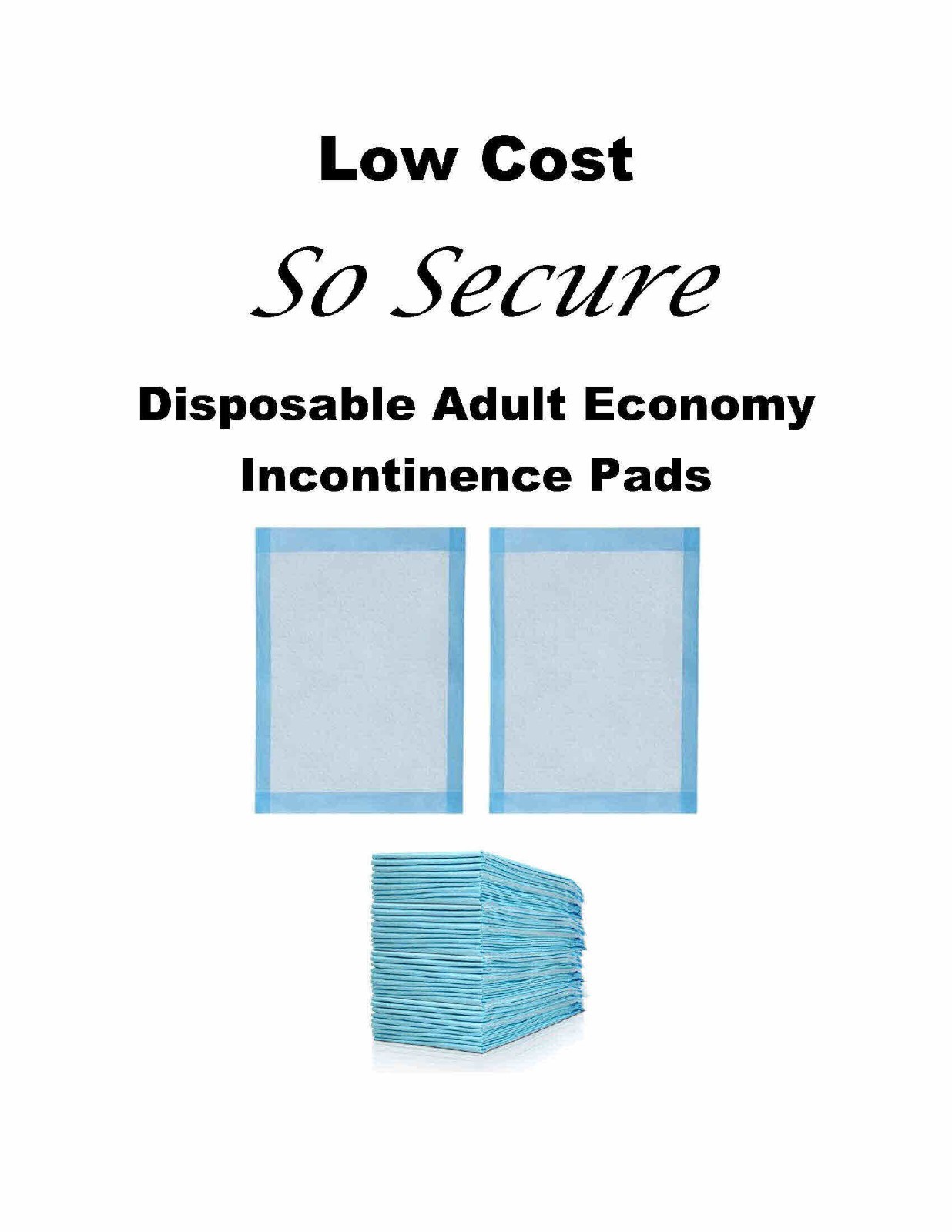 LOW COST 600-17×24 So Secure 3-Layer Incontinence Furniture Mattress Pads
