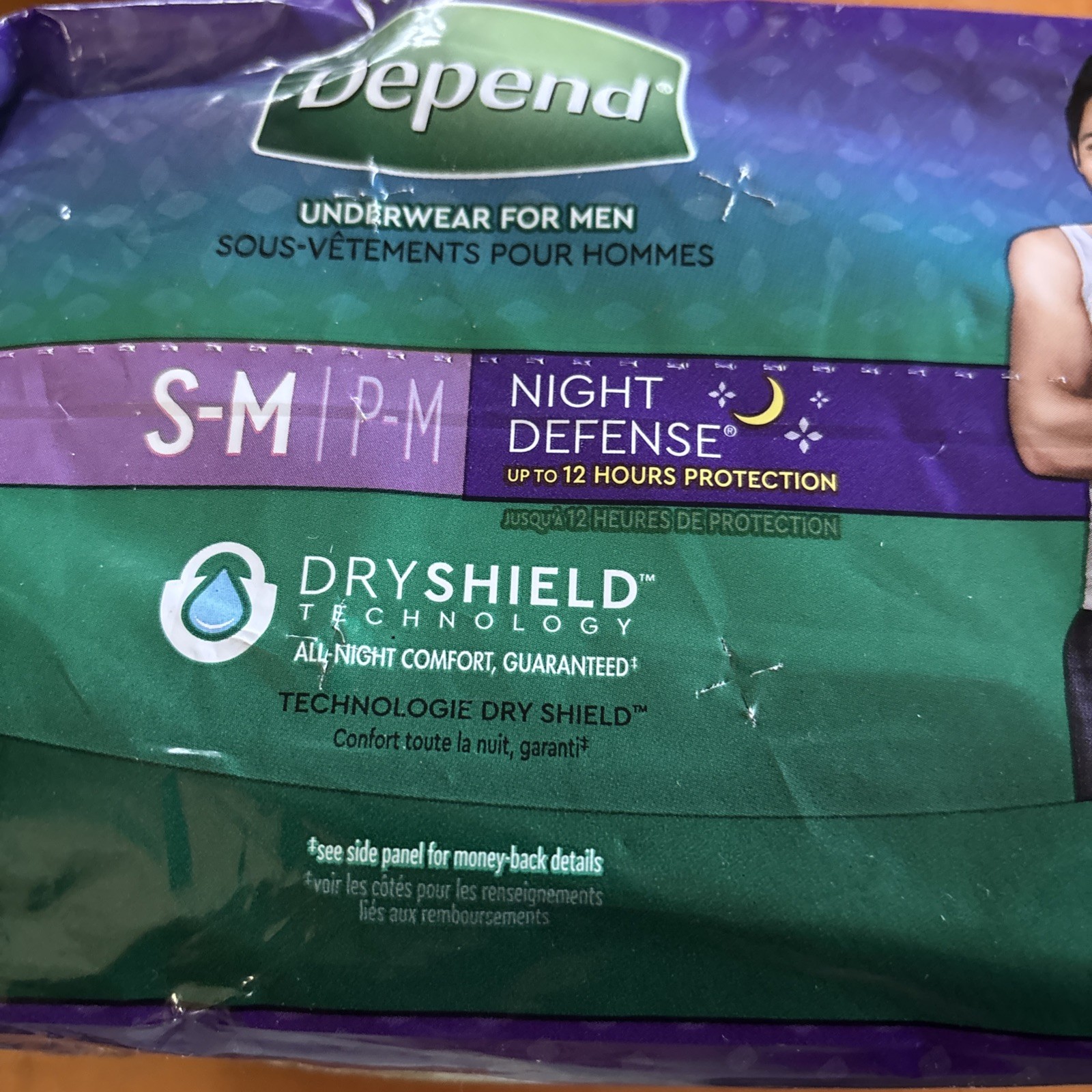 Depend Night Defense Adult Incontinence Underwear for Men, Overnight, S/M, 16Ct