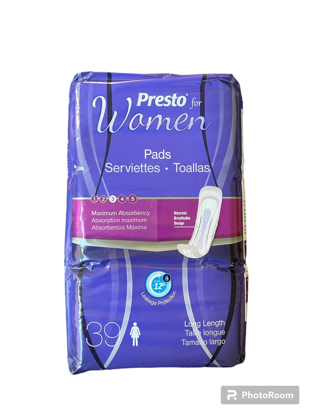 2x Presto Pads Incontinence Maximum Absorbency Long