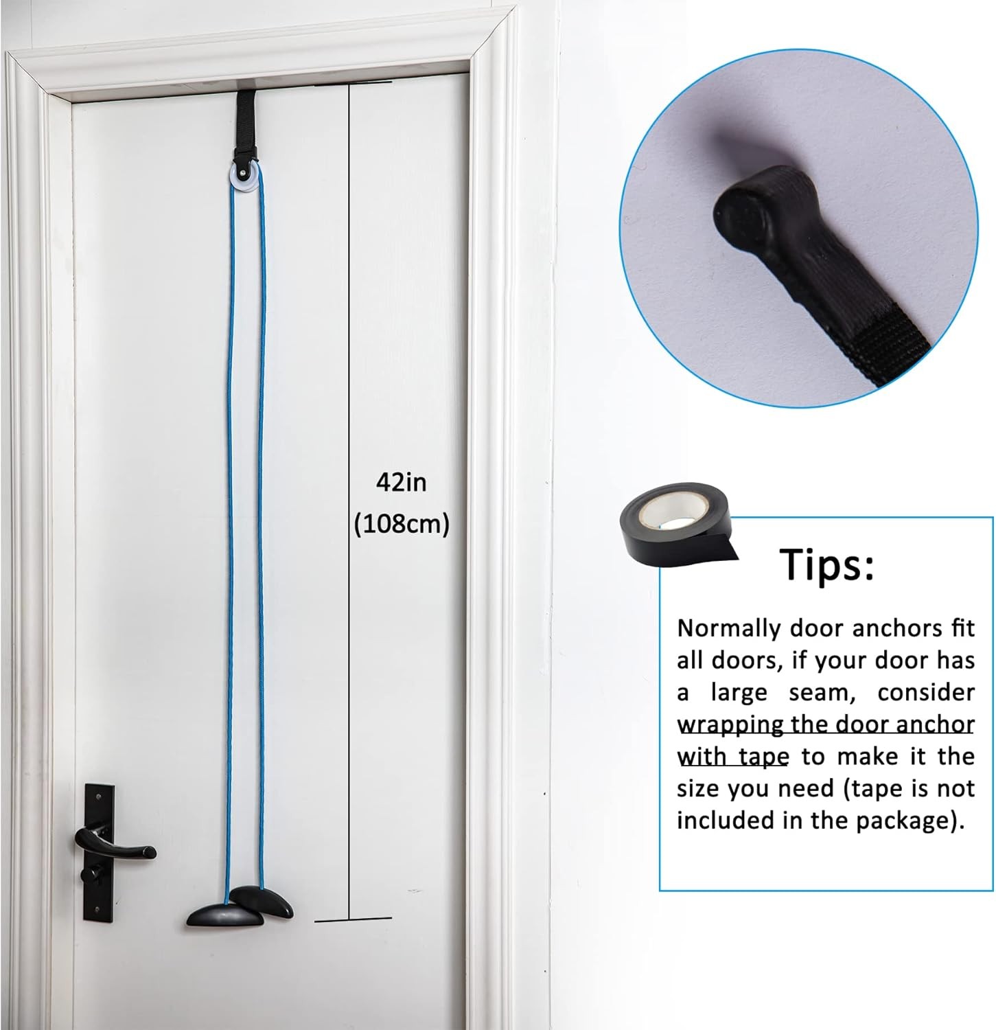 Shoulder Pulley Over The Door Physical Therapy System, Exercise Pulley, Blue