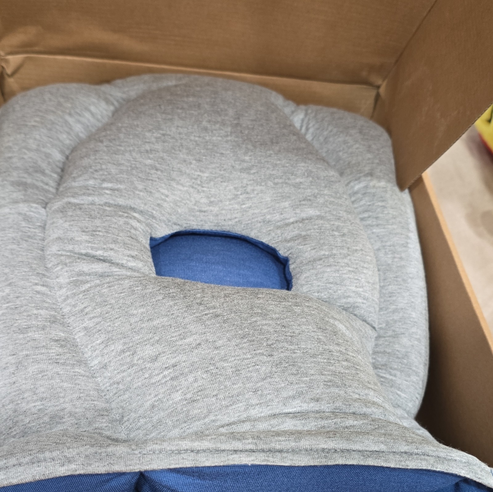 Ostrichpillow Original Immersive Pillow Gray Blue Blocks Light and Sound