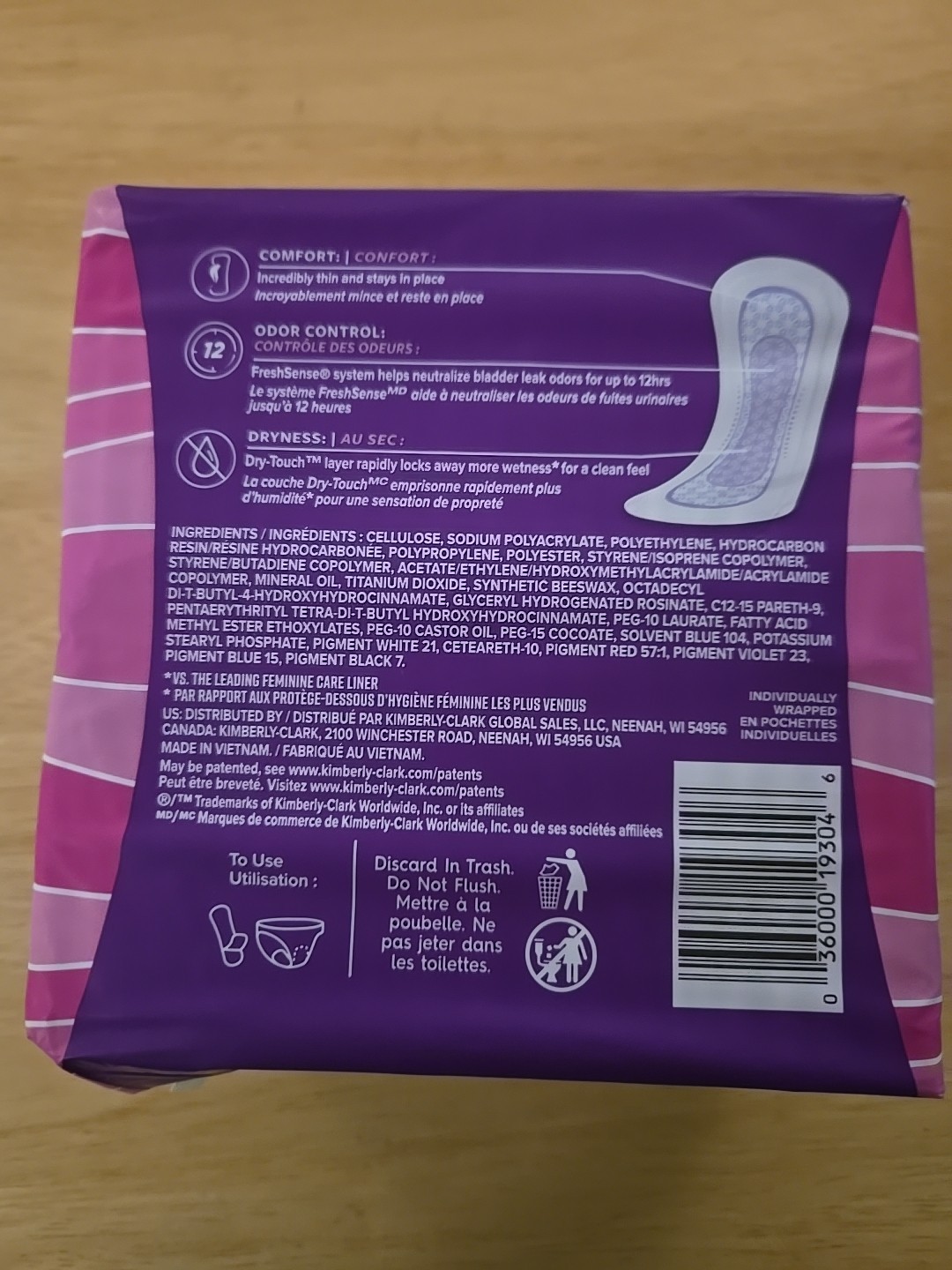 Poise Incontinent Pads ~8.5″ L Long Length (44 ct)