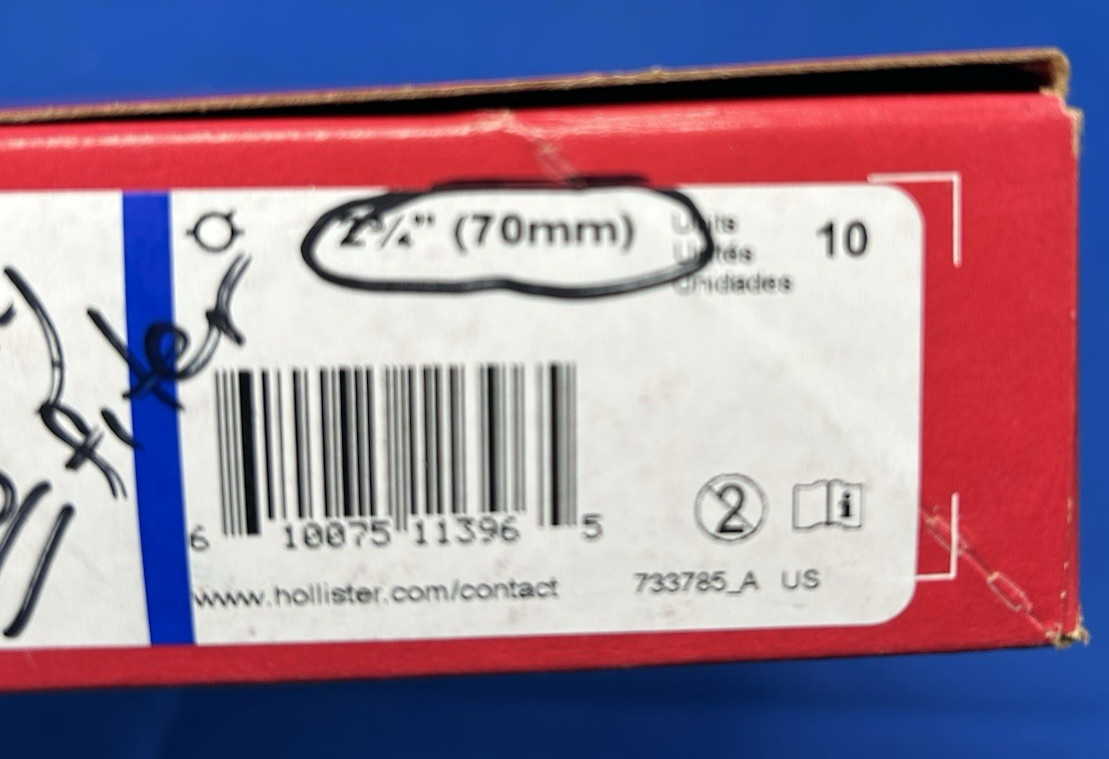Hollister 18004 2-piece Drainable Pouch, Transparent 2¾” Flange 70mm 12 Pieces.