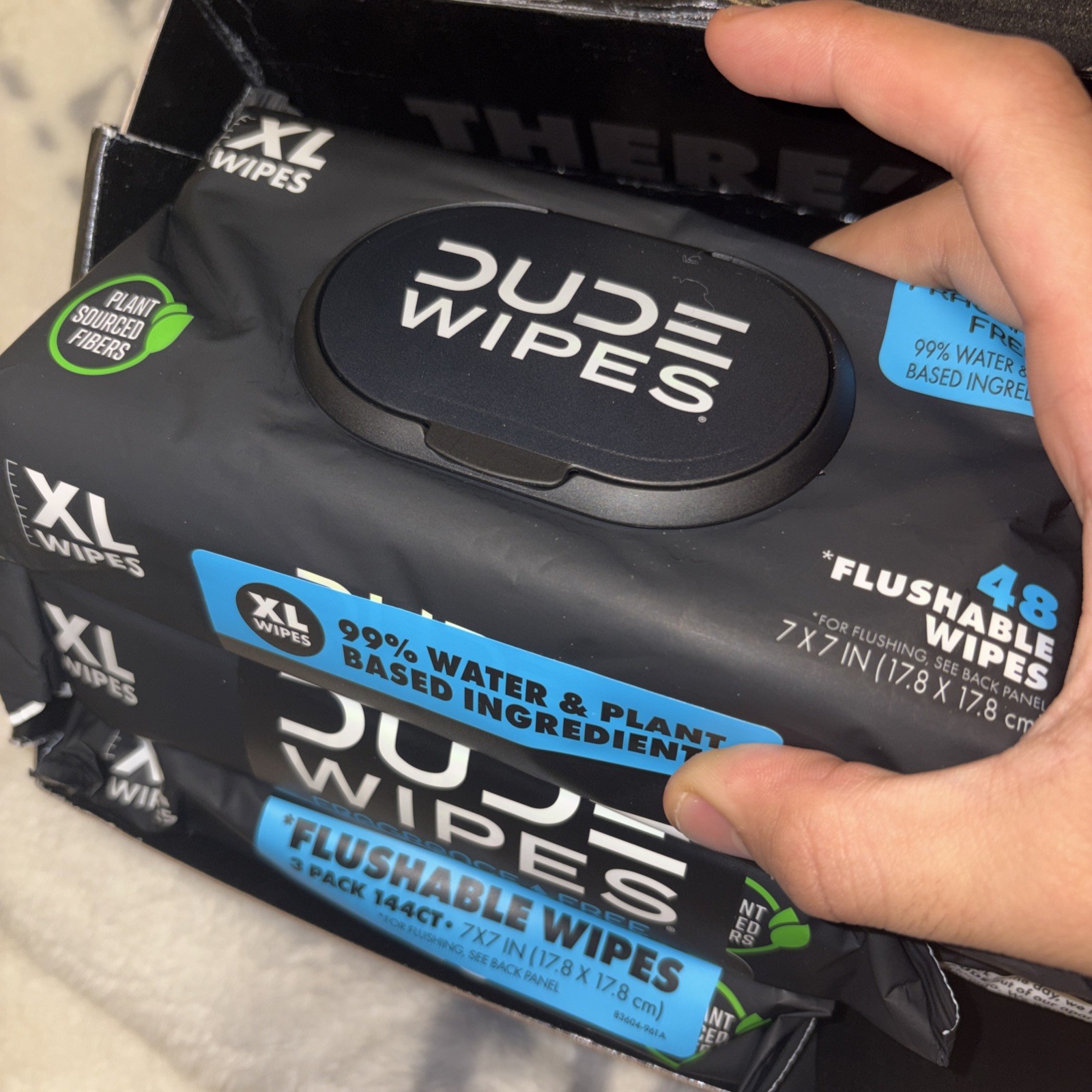 Dude Wipes Case 24 Pack, 18 Count, Unscented, Flushable, 432 Sheets