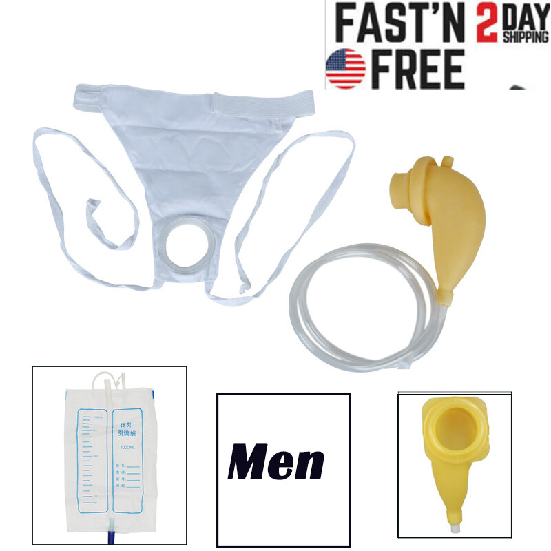 US Urine catcher For incontinent Men urinary catheter Male urine bag Collector