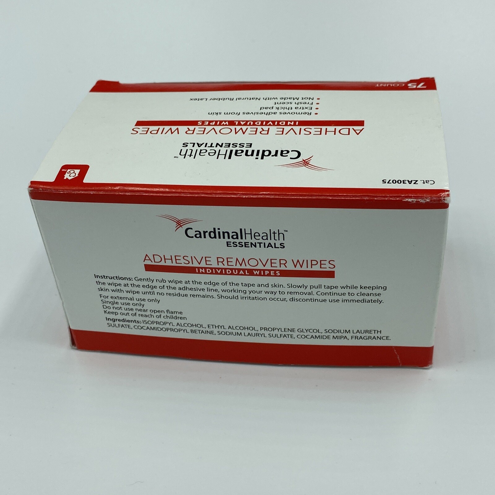 Cardinal Health Essentials Adhesive Remover Wipe 30075 Box of 75 Wipes