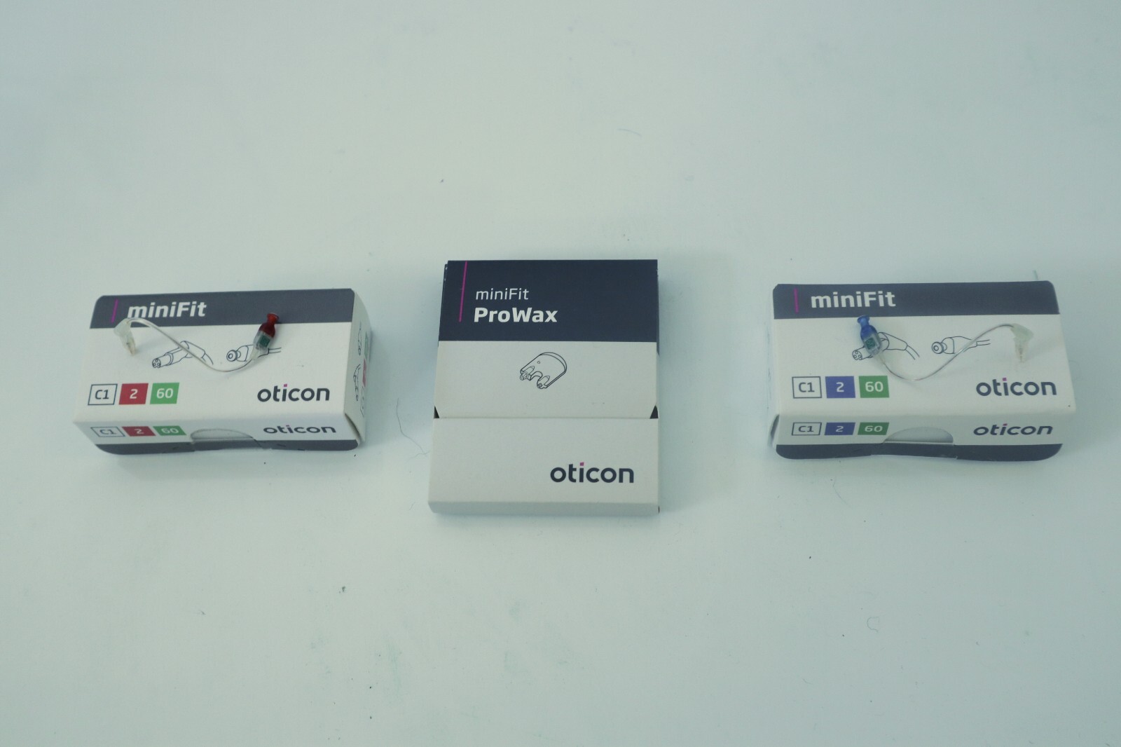 Brand New Oticon, TWO miniFit Receivers, 2-60 R+L receiver. FREE wax filter!