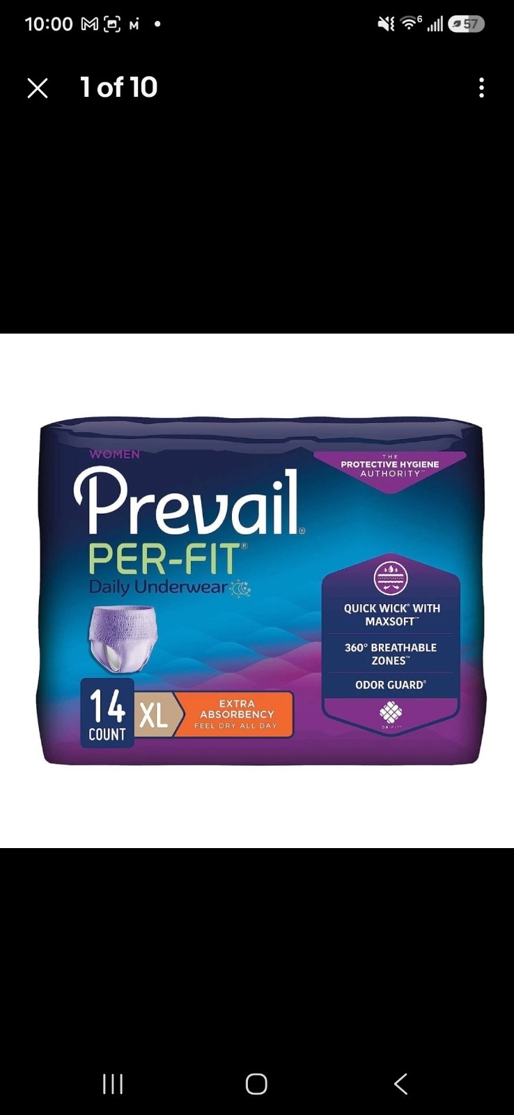 Prevail For Women Daily Disposable Underwear Female X-Large Maximum 14 Ct – FREE