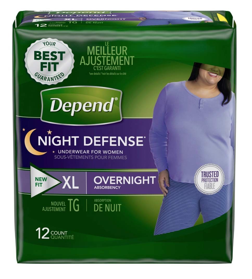 Extra Large Overnight Depends – Night Defense Incontinence Underwear for Women –