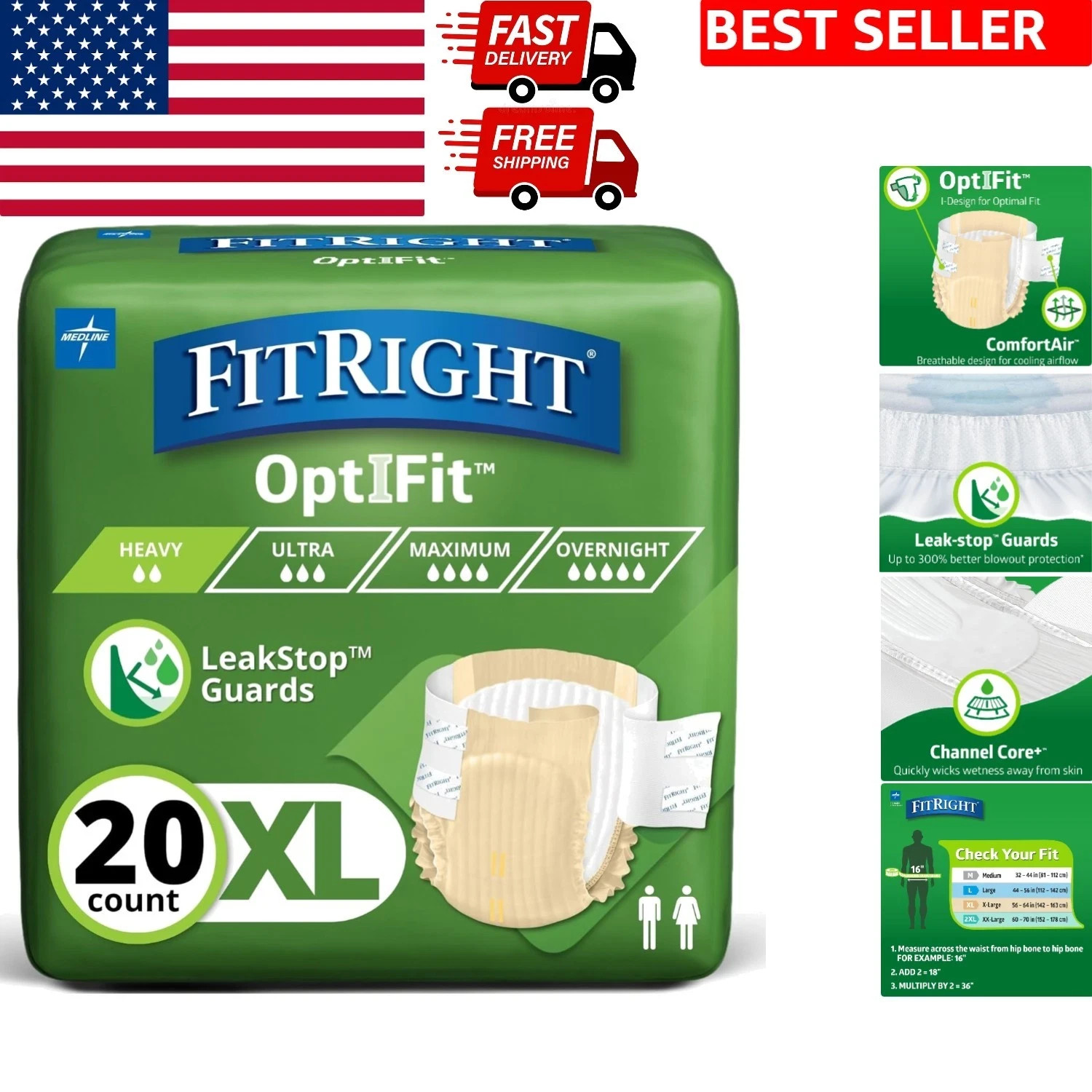 Extra+ Adult Diapers – Maximum Protection, Discreet & Comfortable