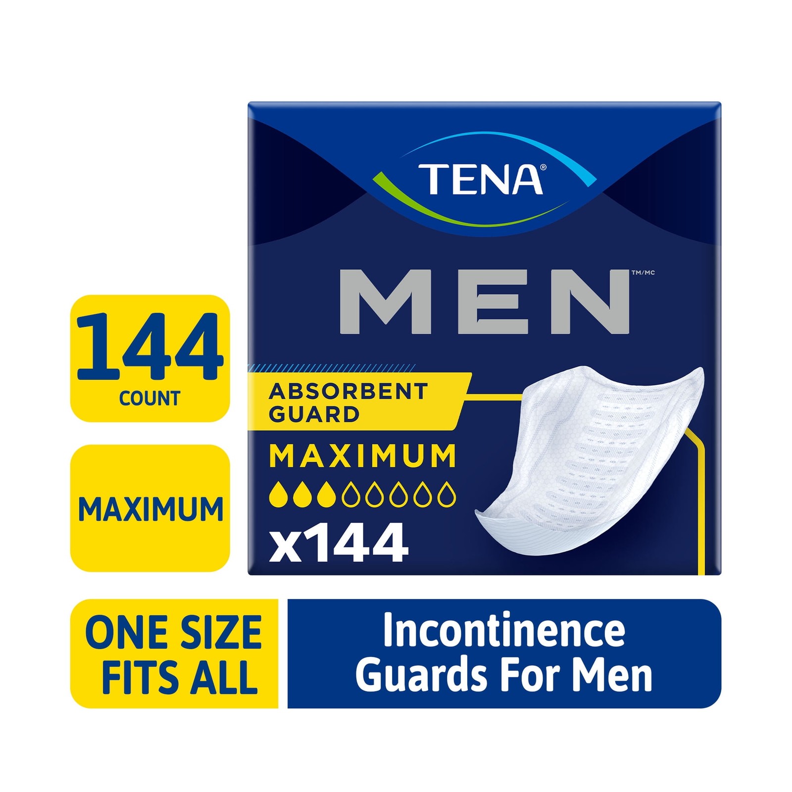 TENA Men Incontinence Guards for Men 144 Count