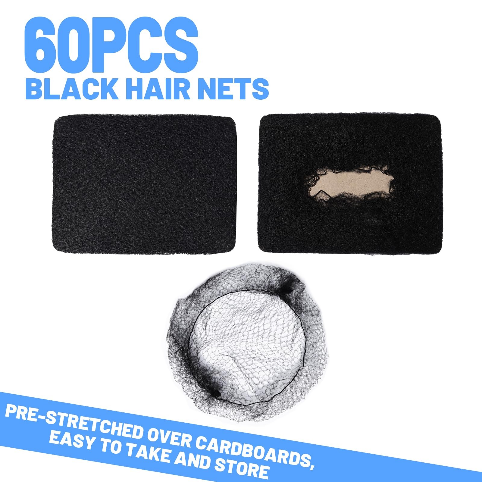 Hair Net Hair Nets for Food Service Workers 60PCS Hairnets for Foodservice Ki