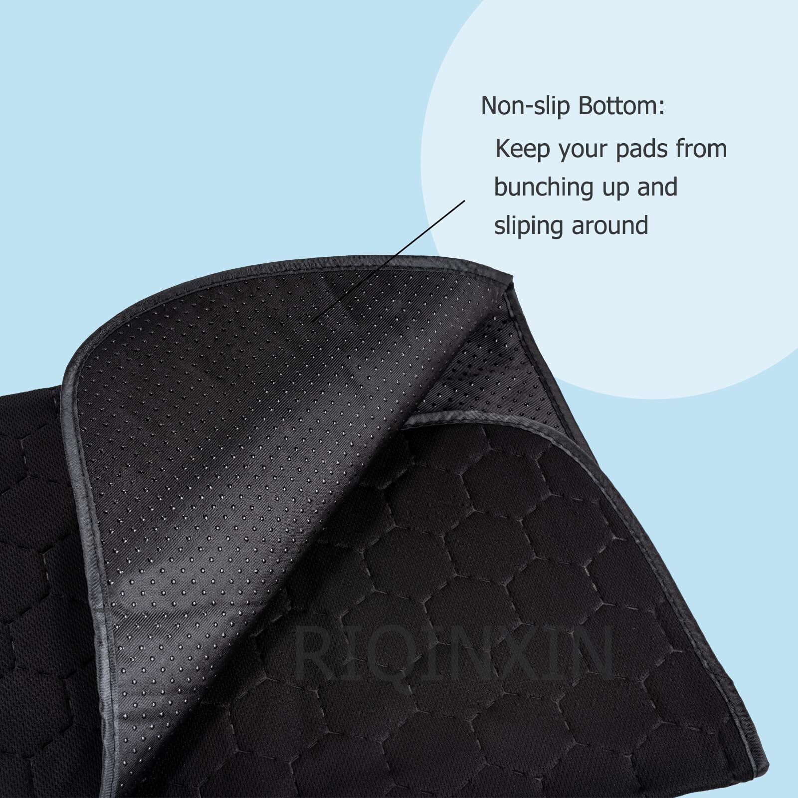 Non-Slip Absorbent Incontinence Bed Pads Reusable Washable Incontinence Under…