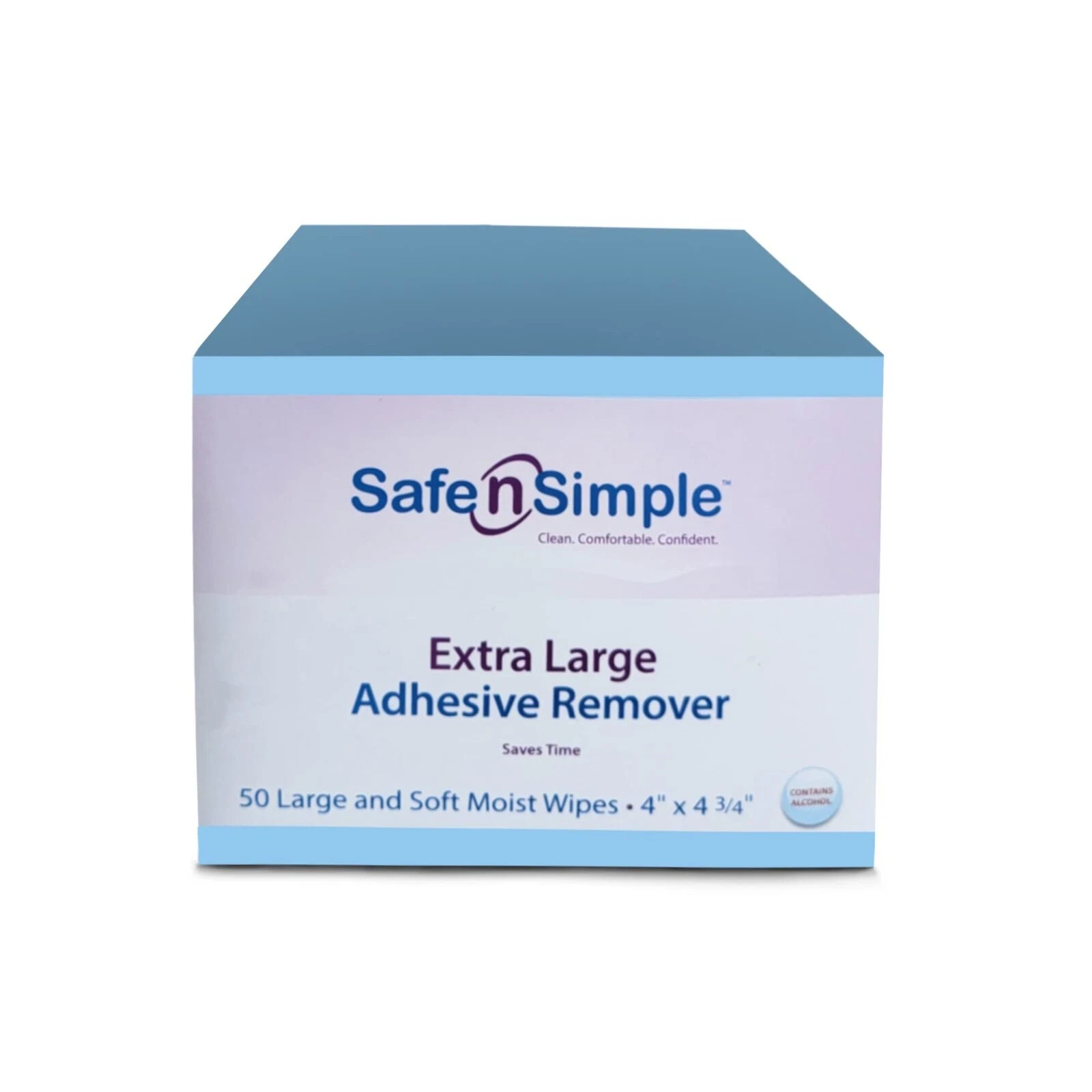 1 Safe N’ Simple sns00644 Adhesive Remover Extra Large Wipes Exp 2027