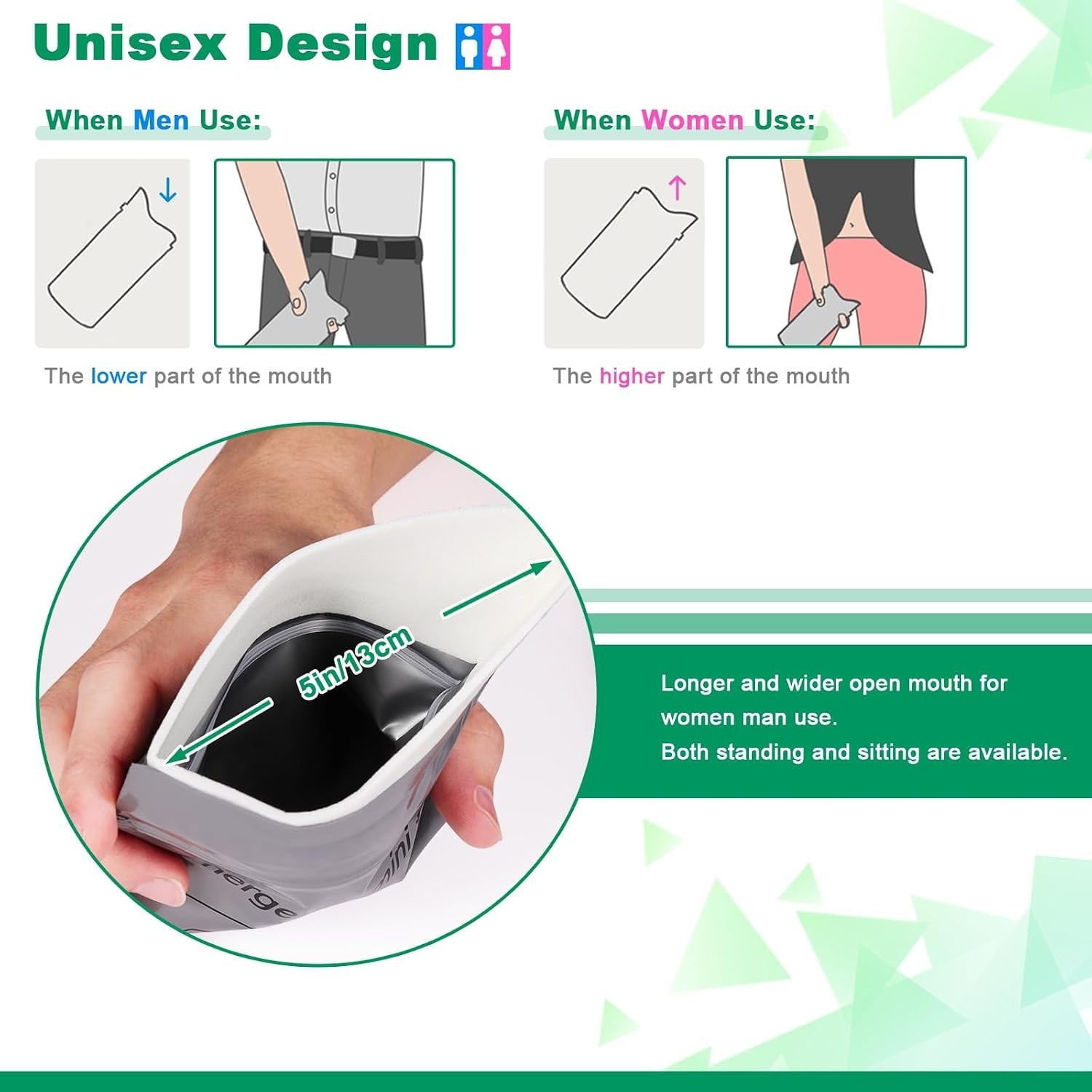 Leak-Proof Portable Urinal Bags, 700ML Size – Unisex Solution for Travel