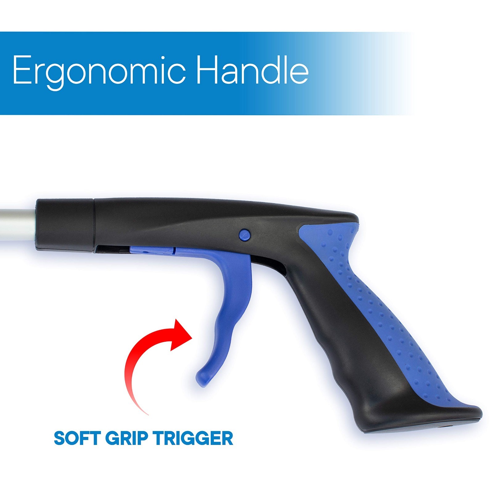 RMS 34 Inch Extra Long Reacher Grabber – Foldable Gripper and Reaching Tool with