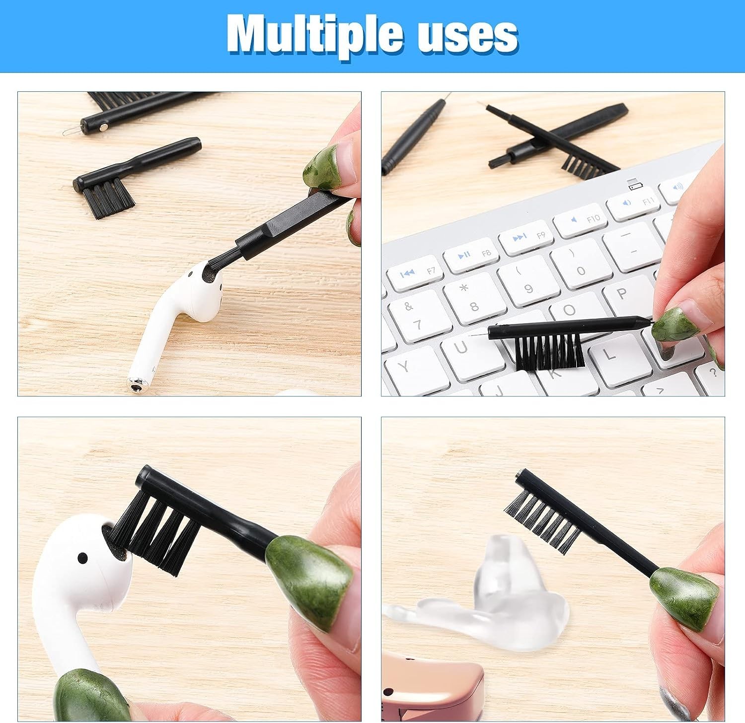 Hearing Aid Cleaning Kit – 12 Tools Including Magnet & Pouch for Easy Use