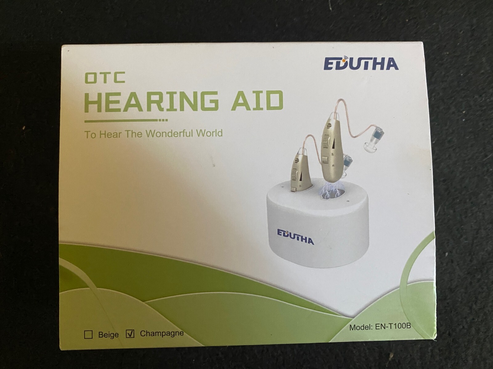 EDUTHA OTC Rechargeable Hearing Aids EN-T100B Champagne