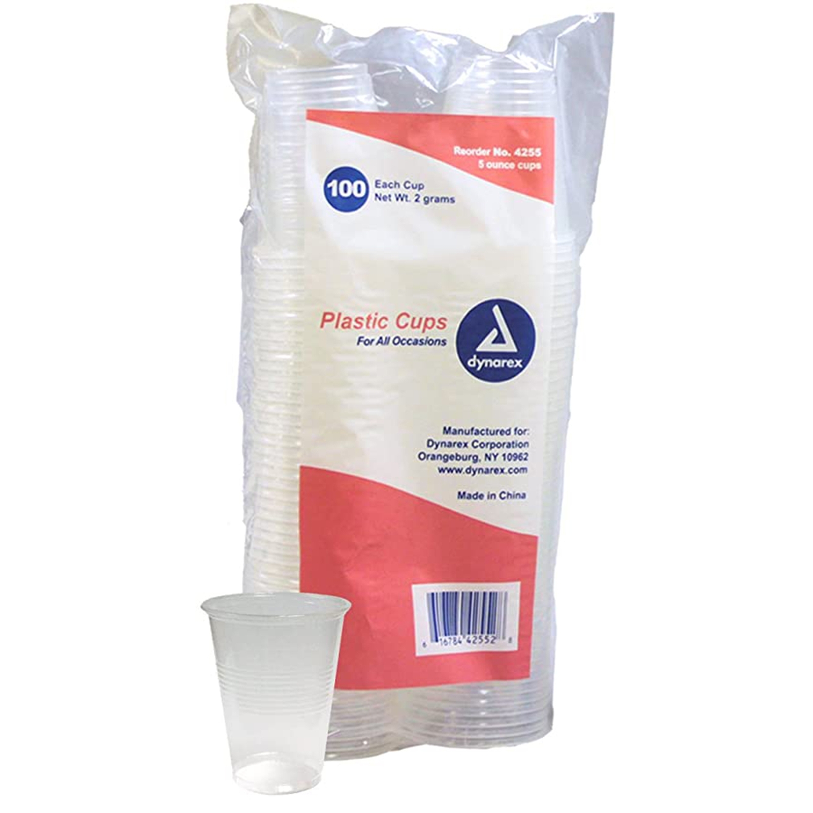 Dynarex Disposable Drinking Cup Clear Plastic 5 oz. 100 Ct 4255