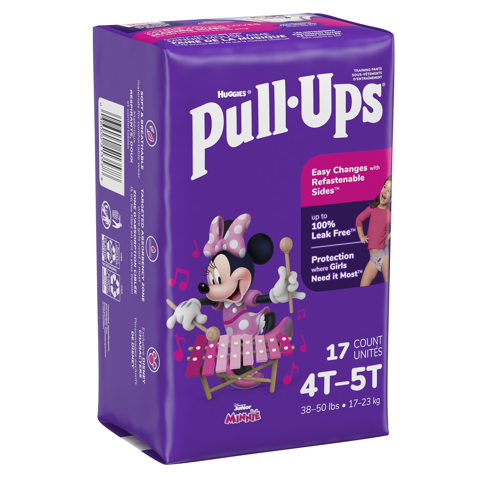 Pull-Ups Learning Designs Girls’ Training Pants, 4T-5T, 17 Ct Pack(age) of 17