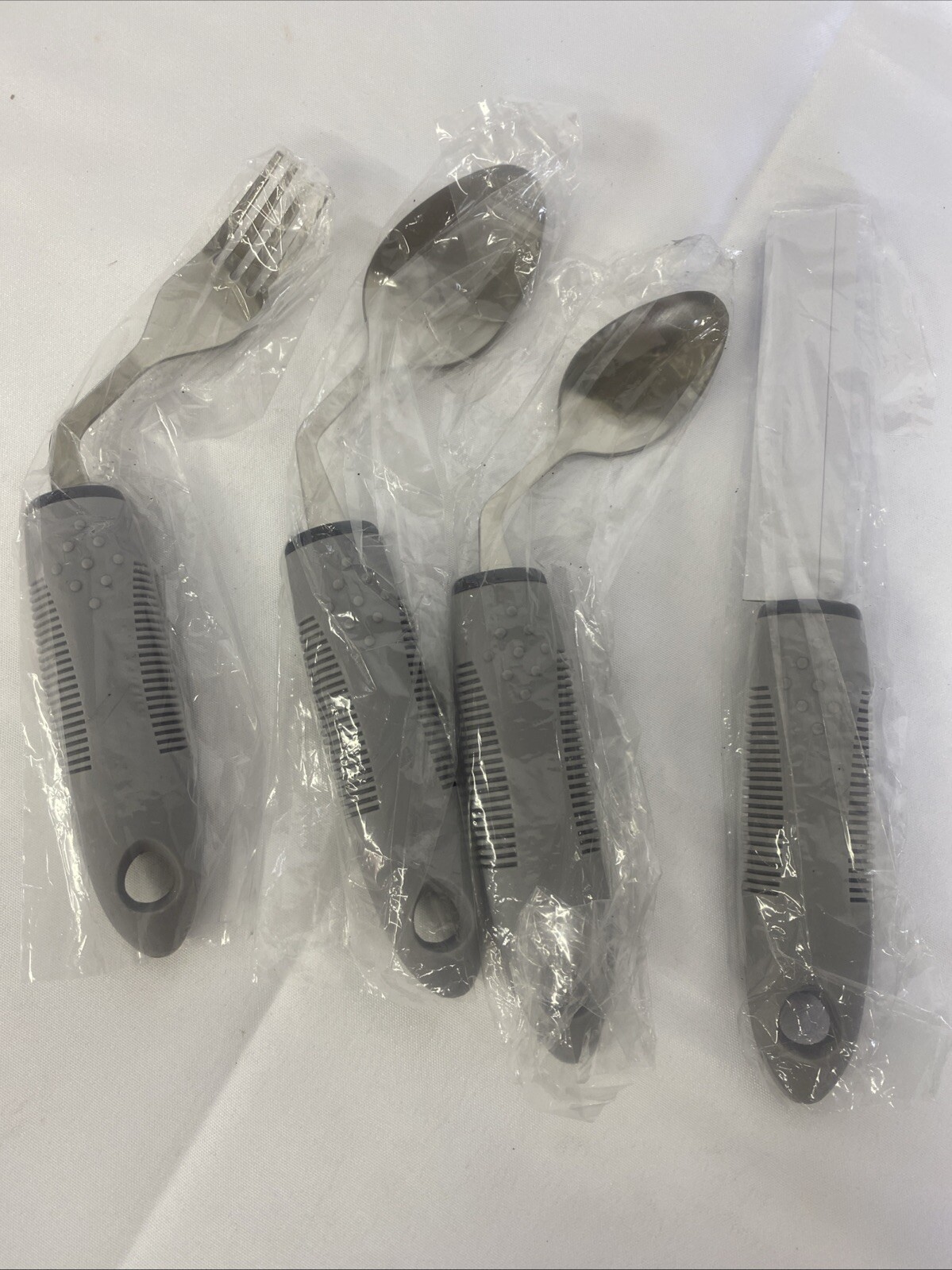 Adaptive Utensils 4-Piece Kitchen Set Weighted Non-Slip Handles for Special Need