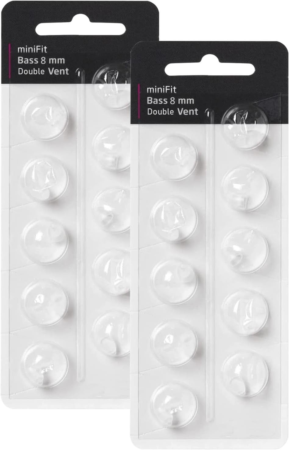 High-Quality Double Vent Bass Domes for Oticon Hearing Aids – 8mm Size, 2 Packs