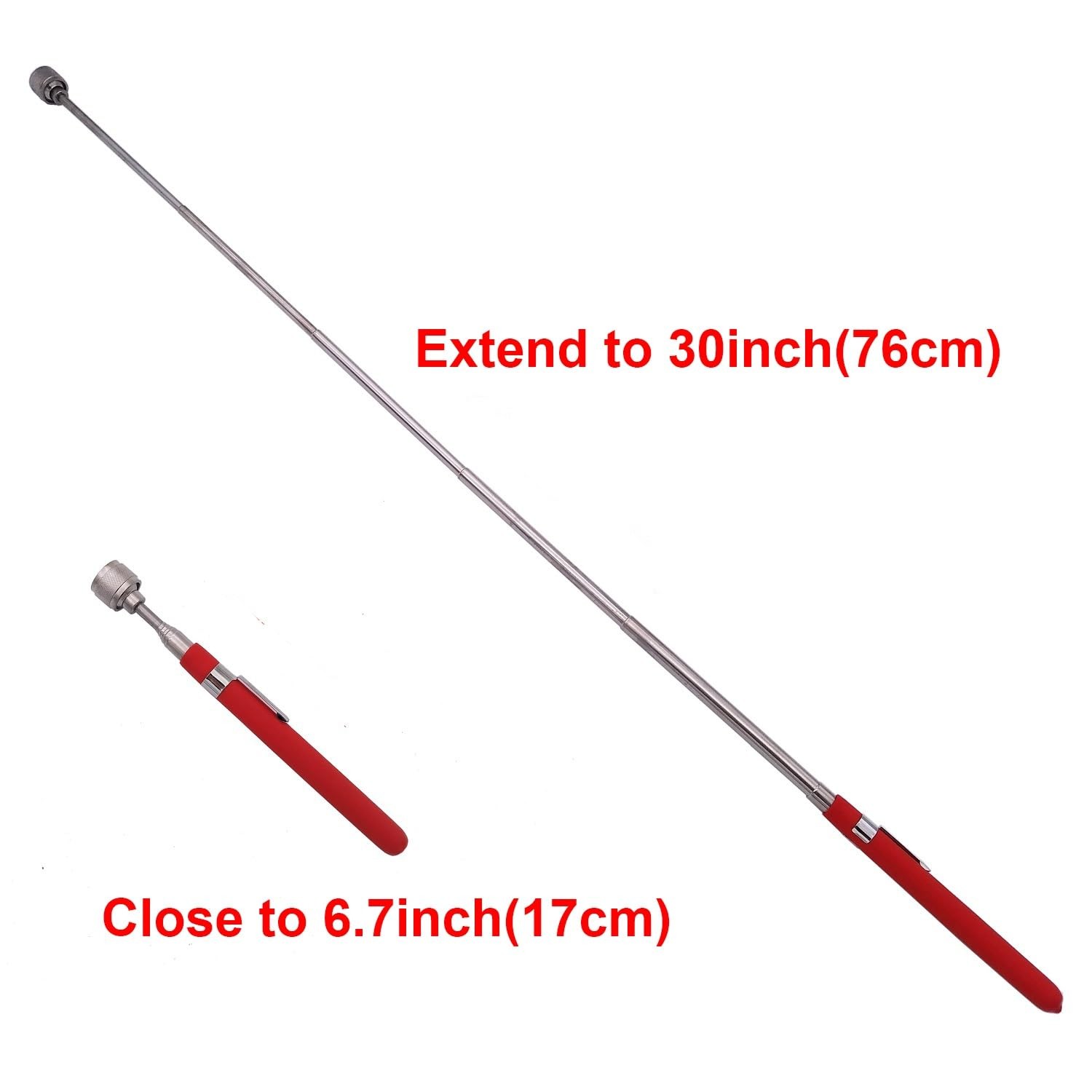 Telescopic Magnetic Pickup Tool,8LB Magnet Stick, 30″ Extendable Magnet with …