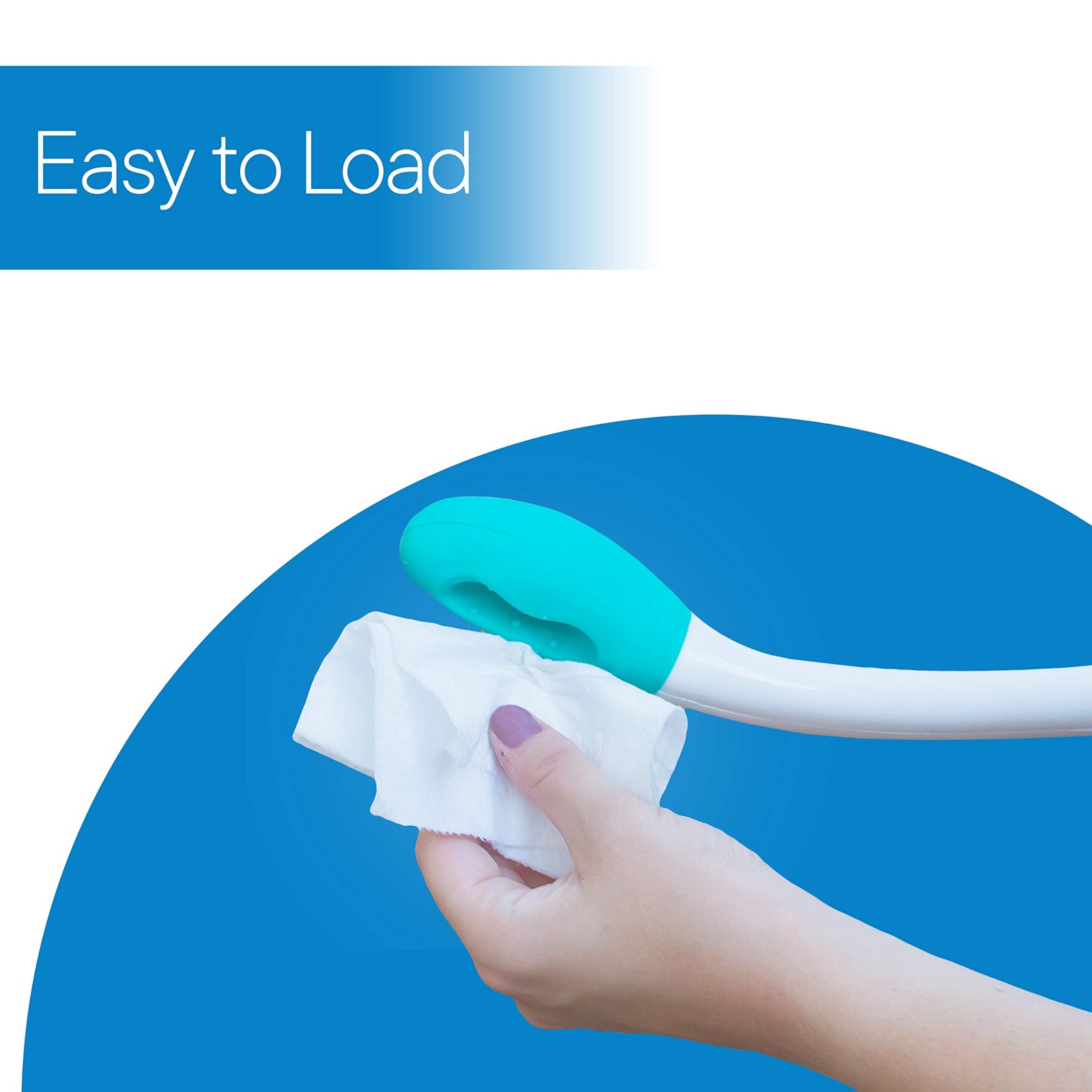 RMS Long Reach Comfort Wipe – Self Assist Toilet 1 Count (Pack of 1), Green