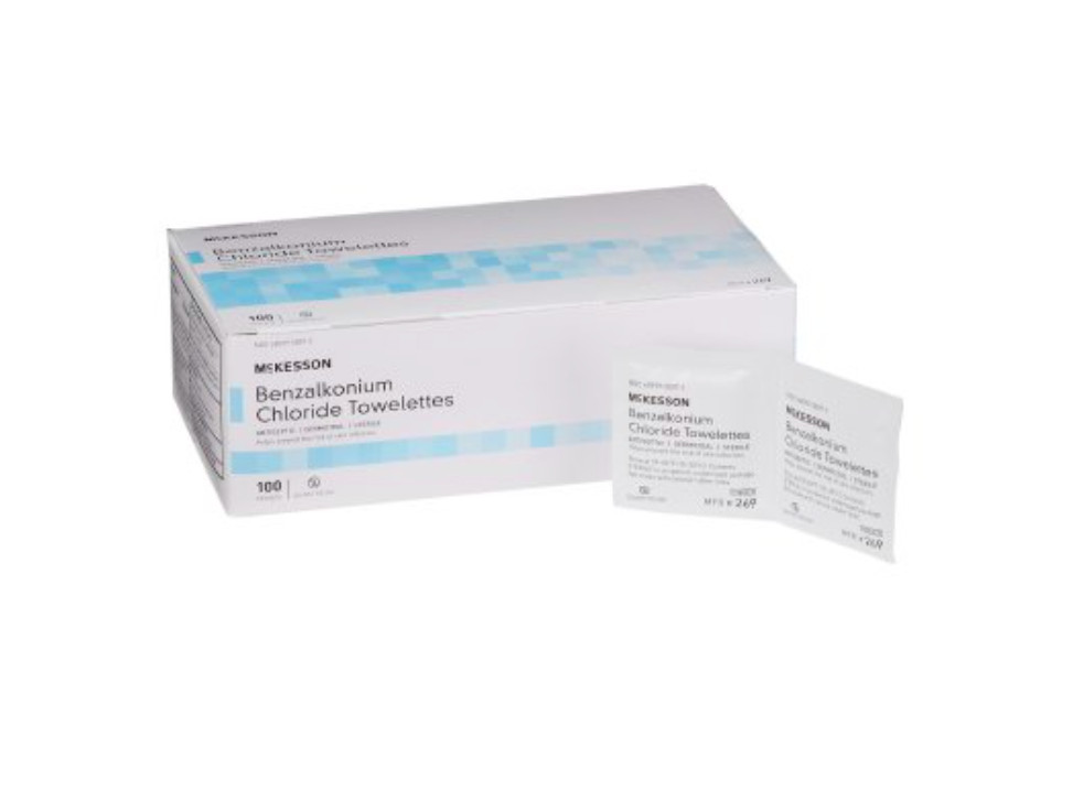 McKesson Sanitizing Skin Wipe Benzalkonium Chloride Unscented Case of 1000 – NEW