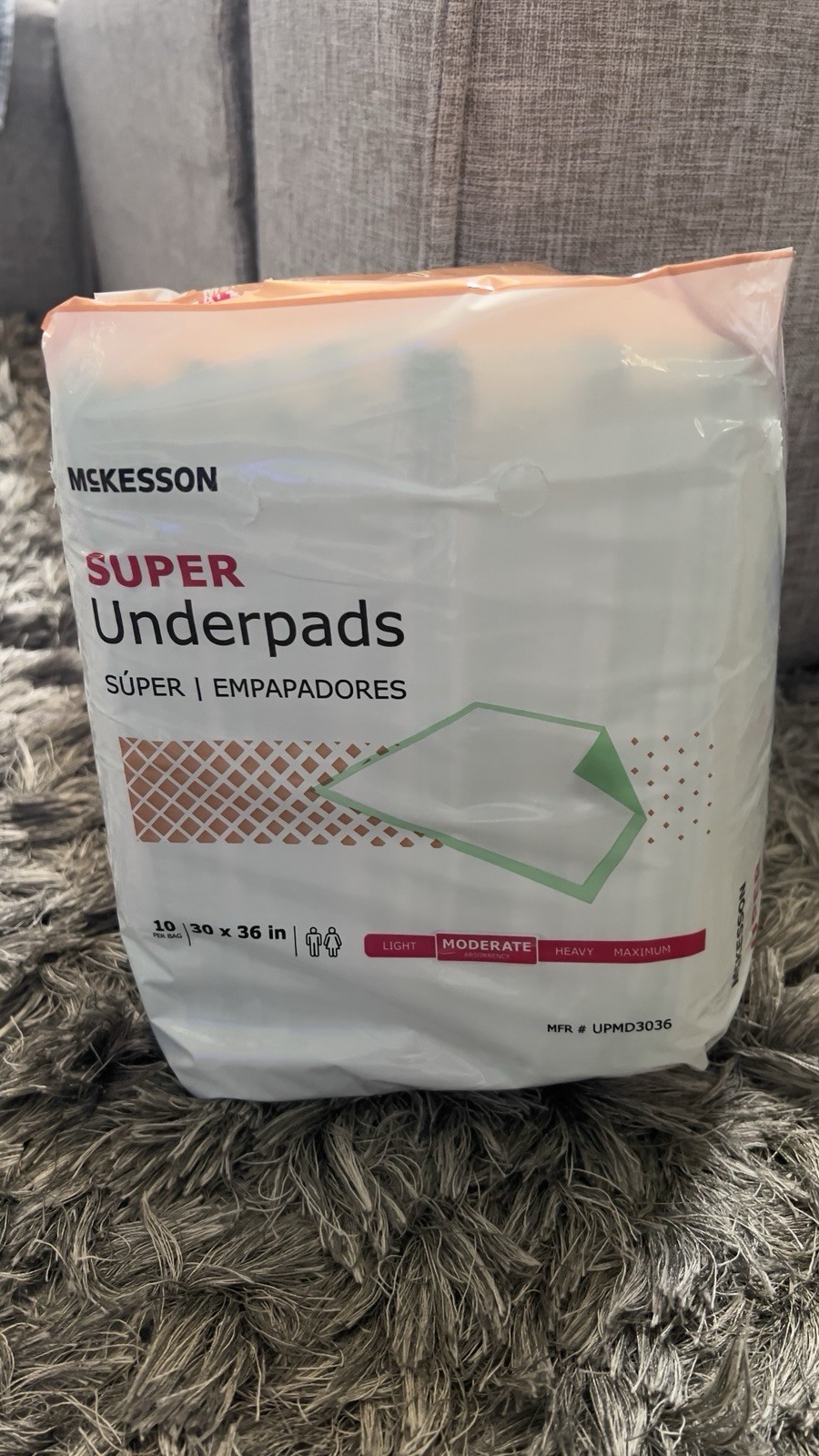 McKesson UPMD3036 30x36in Fluff/Polymer Disposable Underpads – 10×10 Case