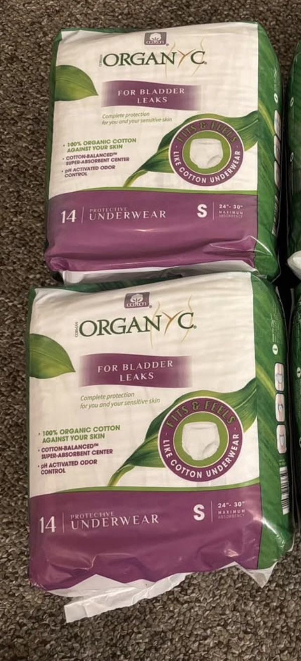 Organyc Protective Underwear Size S Max Absorbency Organic Cotton 28 Ct
