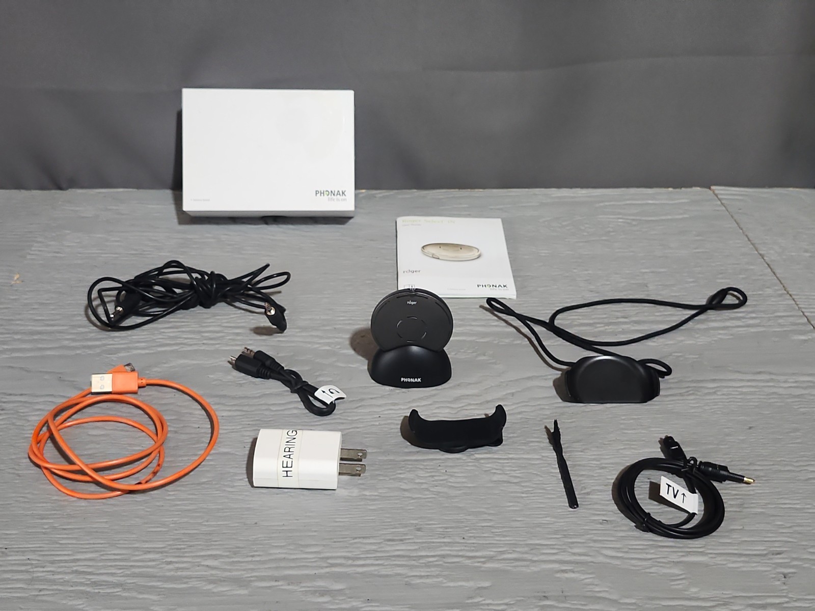Phonak Roger Select iN Complete Set w/ Setup Guide AS-IS PARTS/REPAIR (READ)
