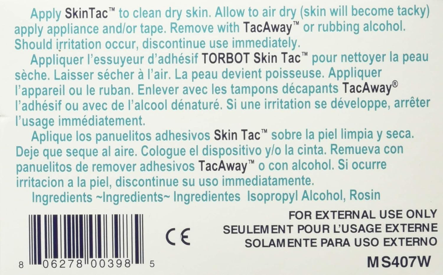 Group Skin-Tac-H Adhesive Barrier Wipes 50/Box