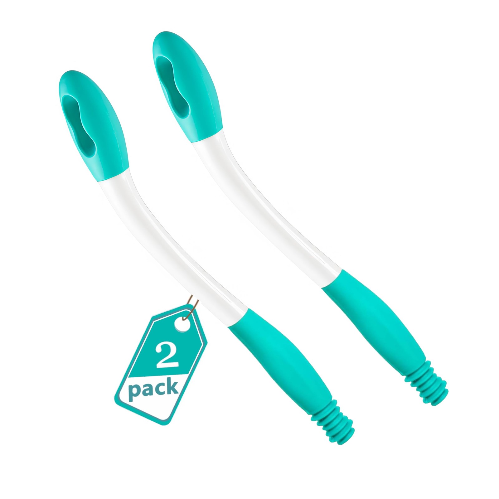 2-Piece Toilet Aids for Wiping – 15.7″ Long Reach Comfort Butt Wiper Green
