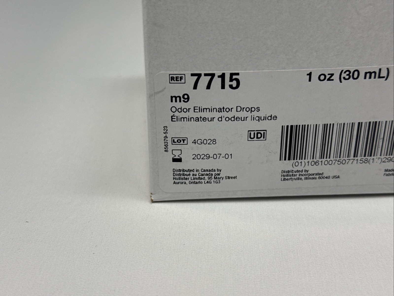 Box of 12 – Hollister 7715 m9 Odor Eliminator Drops Exp 07/2029