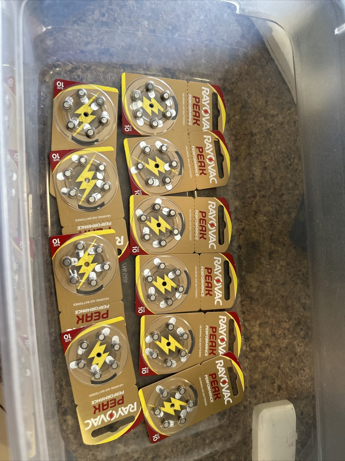 Rayovac PEAK 10 Size Hearing Aid batteries PR70 (10 Packs of 6) Exp3/24 60 Total