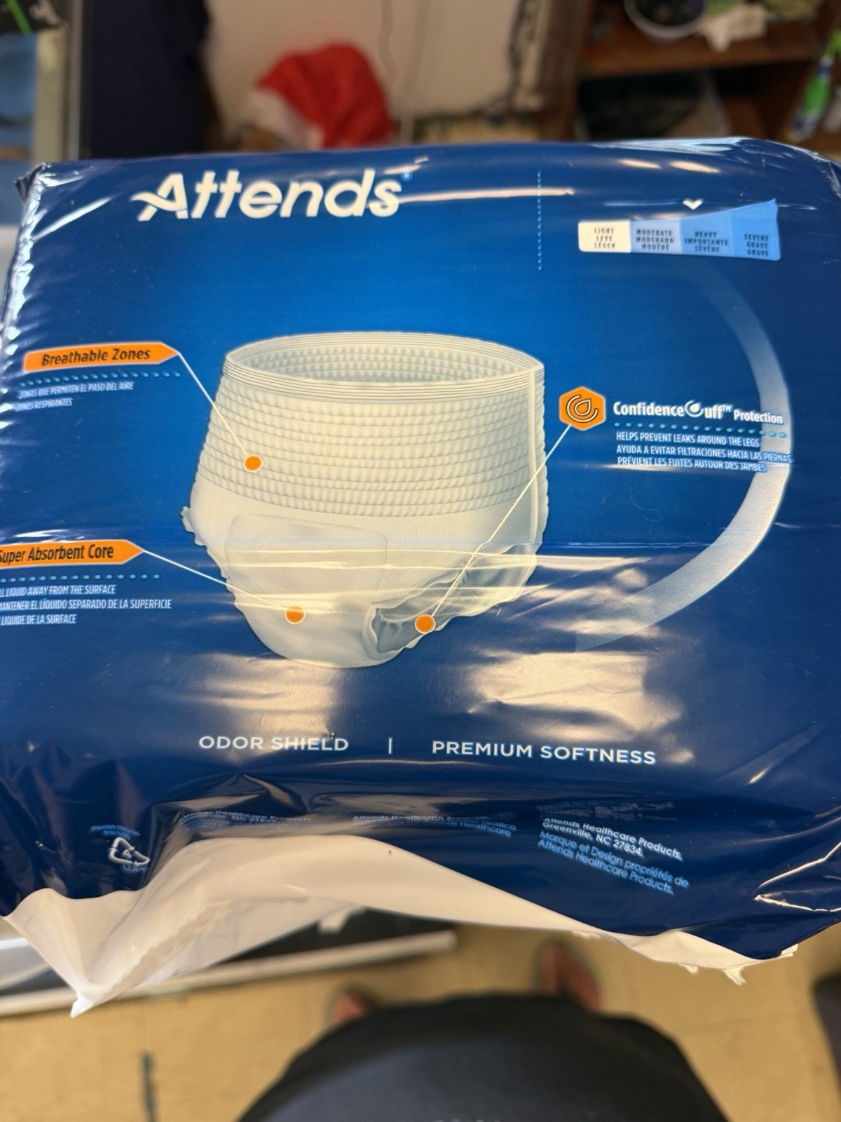 Attends Underwear Adult Brief Diapers Medium – 20 Pack Brand New Lot of 4
