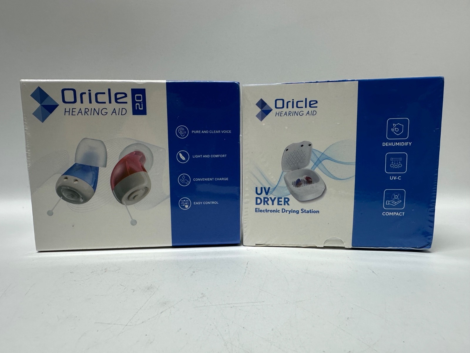 Oricle Hearing Aids 2.0 – Li-ion Rechargeable + UV Sanitizer