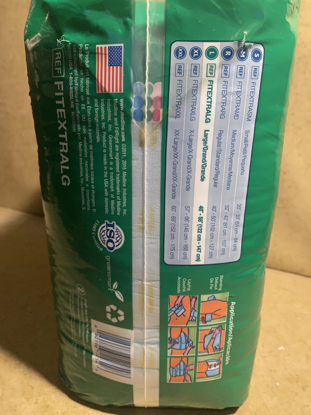 Medline FitRight Extra Briefs Size Large 20 Count