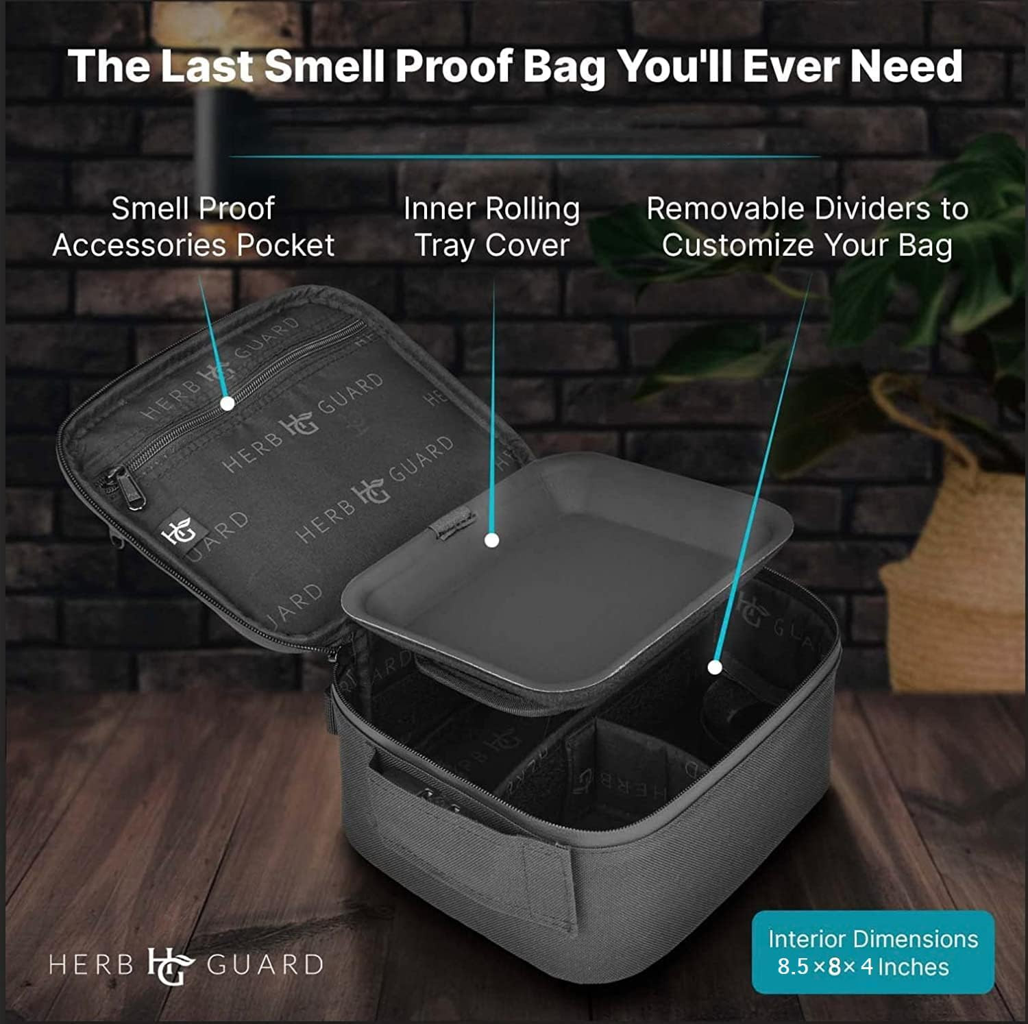 Large Smell Proof Bag & Case with Combination Lock (Holds up to 3 Ounces) – Incl