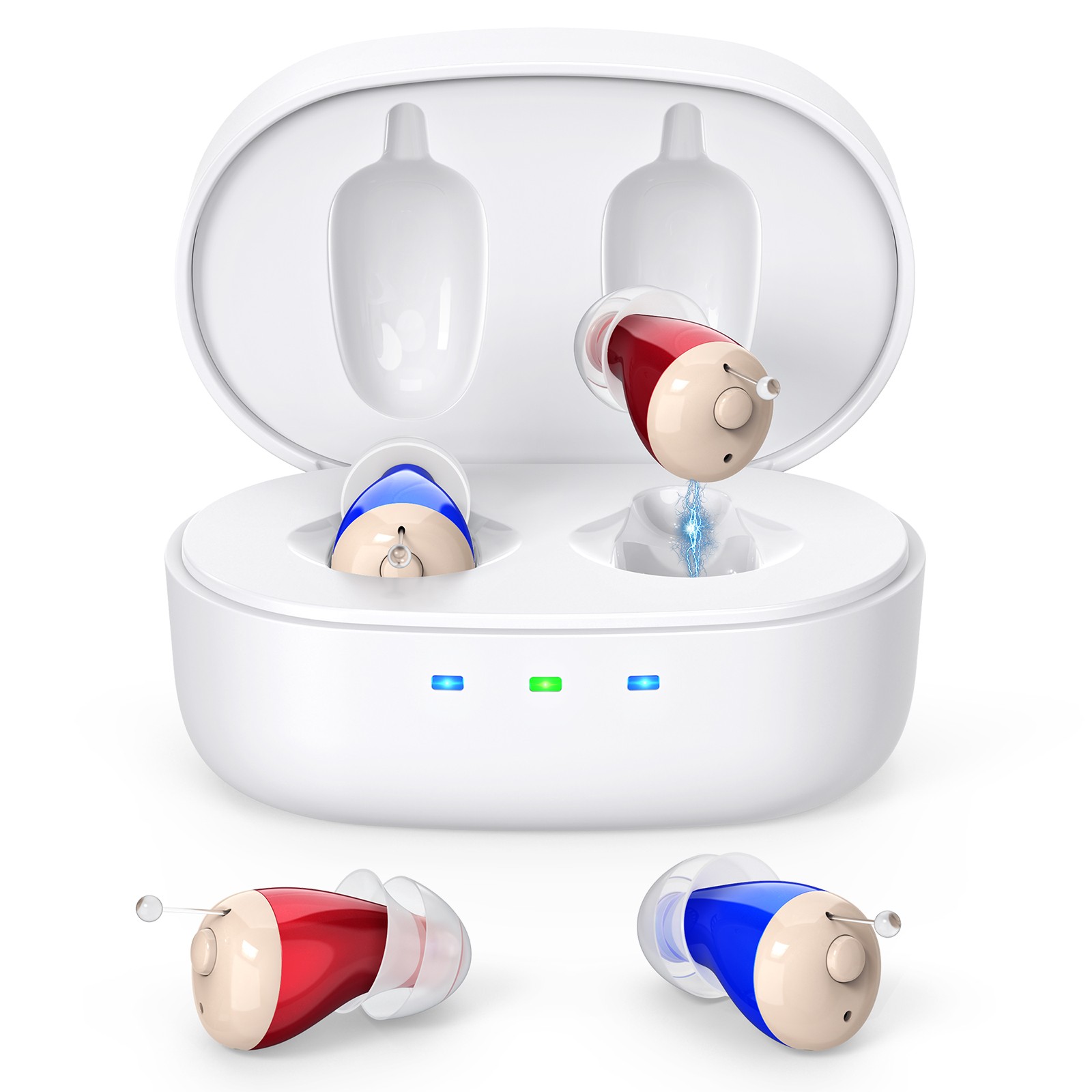 1 Pair of Digital Mini Hearing Aids Rechargeable Invisible Ite Hearing Aids