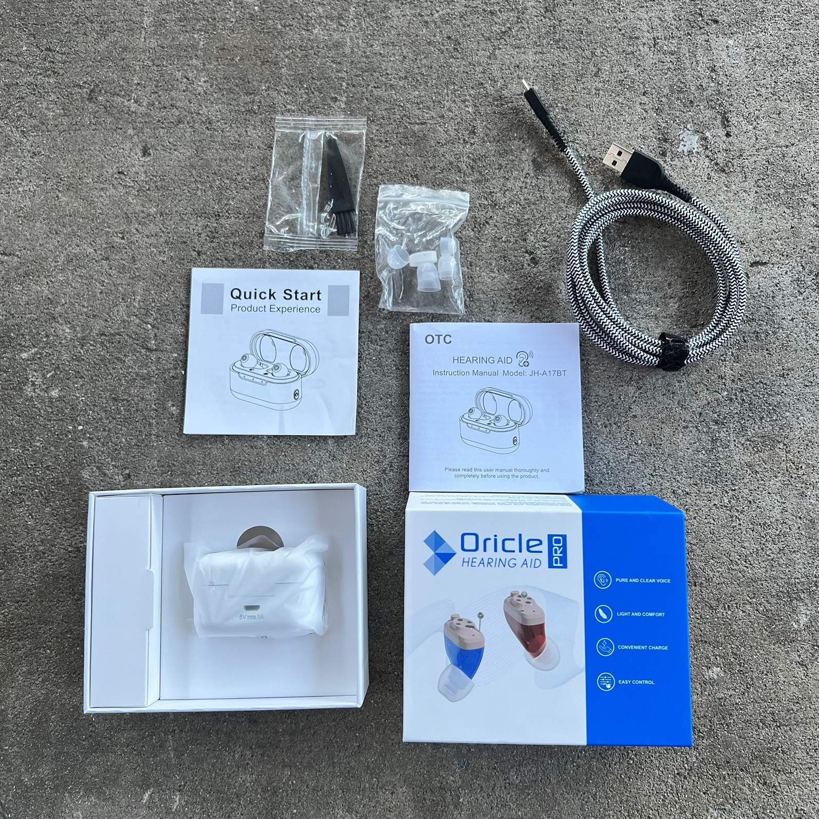 Oricle PRO Hearing Aid and Charging Case for Adult & Seniors NEW OPEN BOX
