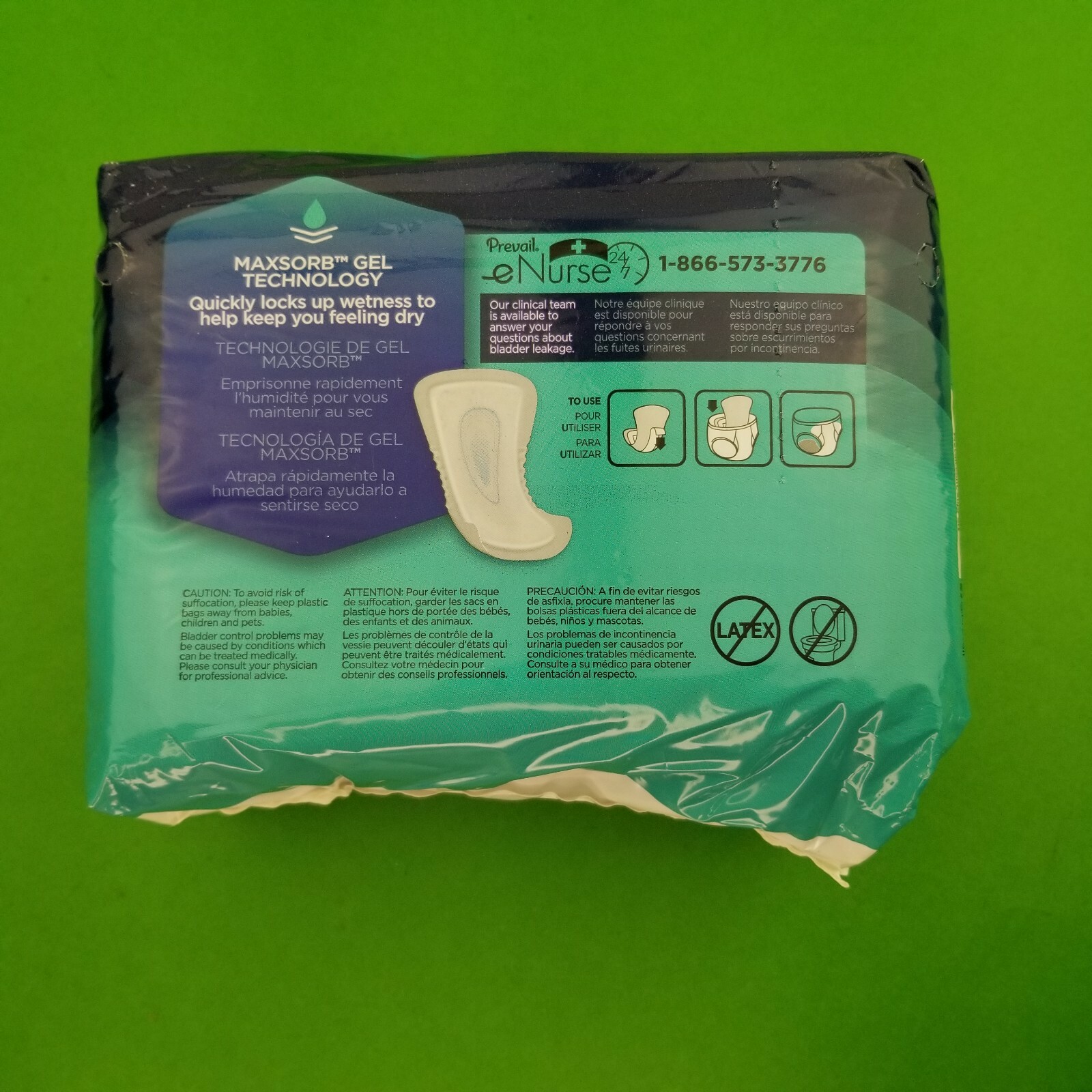 Prevail Incontinent Pad 12.5″ L Contoured PV-811 Maximum 14 CT One Size Fits All