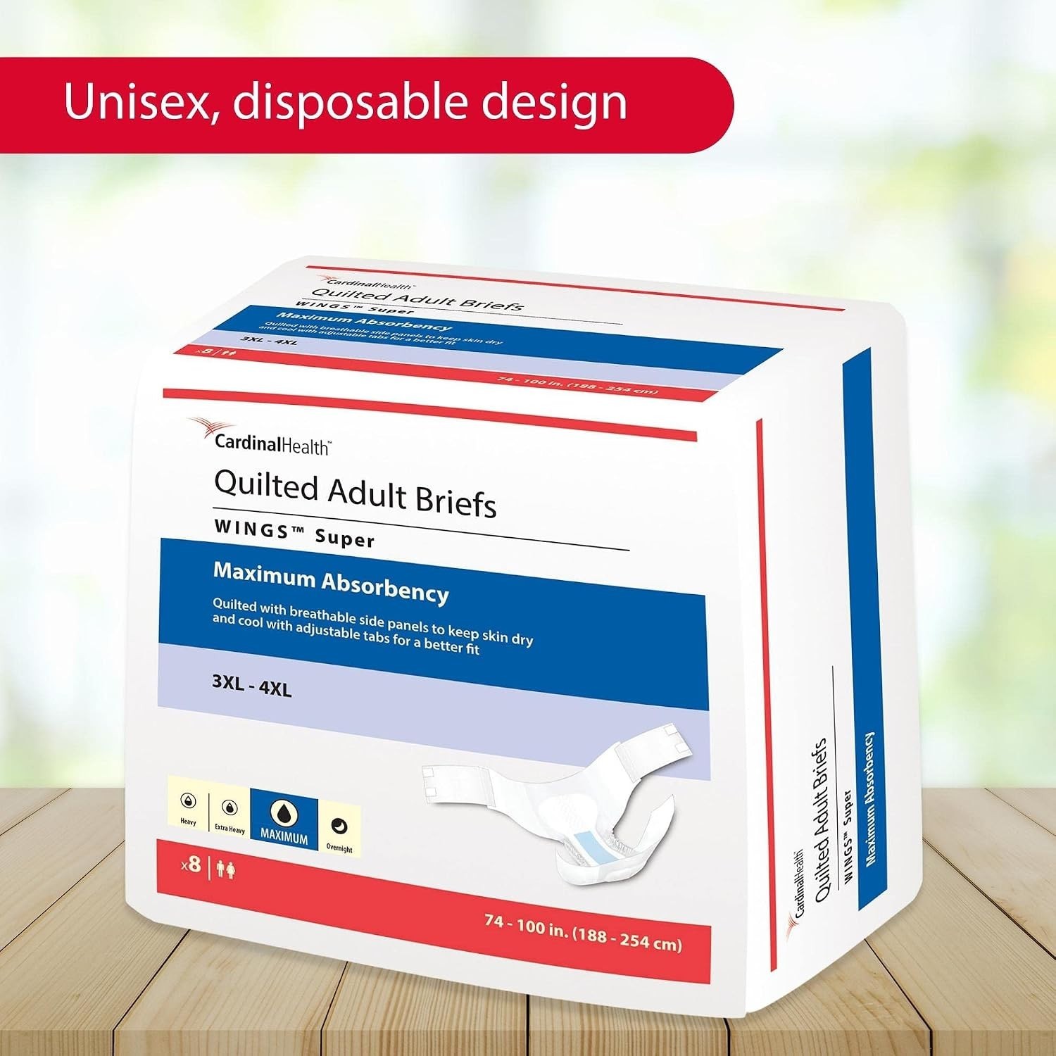 Comfort-Focused Quilted Bariatric Adult Briefs – 8 Pack with Maximum Protection