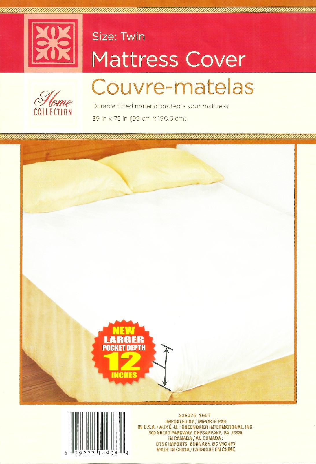 Plastic MATTRESS COVER TWIN Size Fitted pad Protector Durable Waterproof vinyl