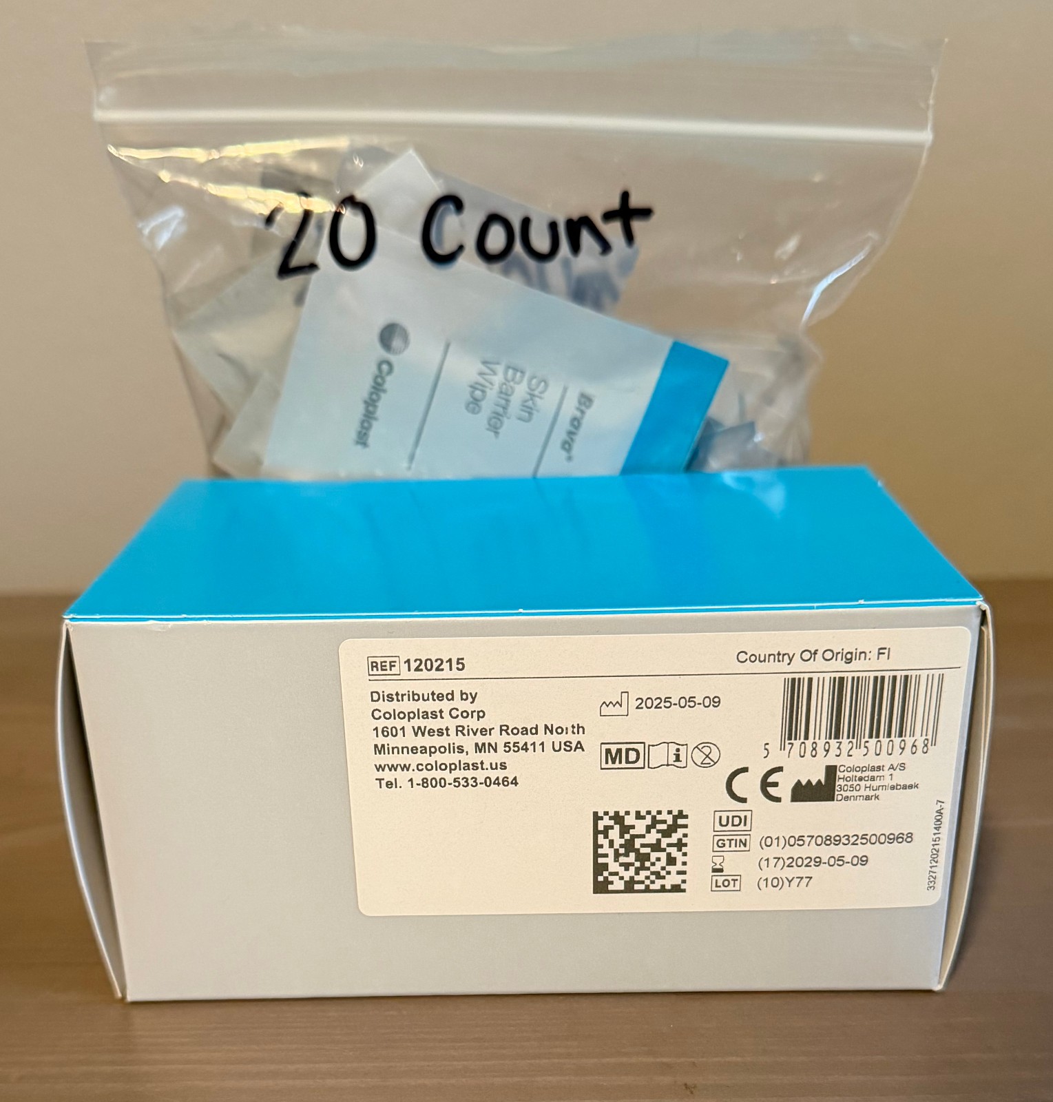 Coloplast 120215 Brava Skin Barrier Wipes 50 Count